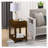 Rectangular End Table with Storage Shelf and Wood Legs-730782977