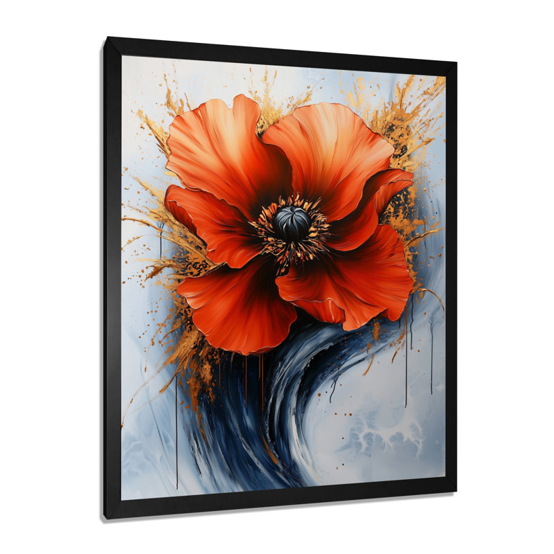 Sommer - Abstract Wall Art Living Room, Noir, noir, noir, noir, H 20 po x l 12 po, Reproduction encadrée d'une seule photo