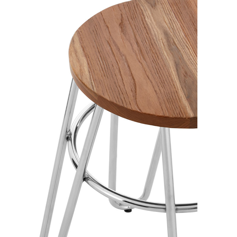 McMahon Metal Accent Stool, Sliver