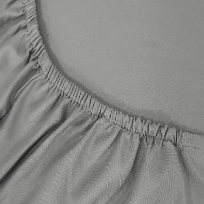 Lilyanah Microfiber 25cm Extra Deep Fitted Bed Sheets, Silver, Double (4'6)