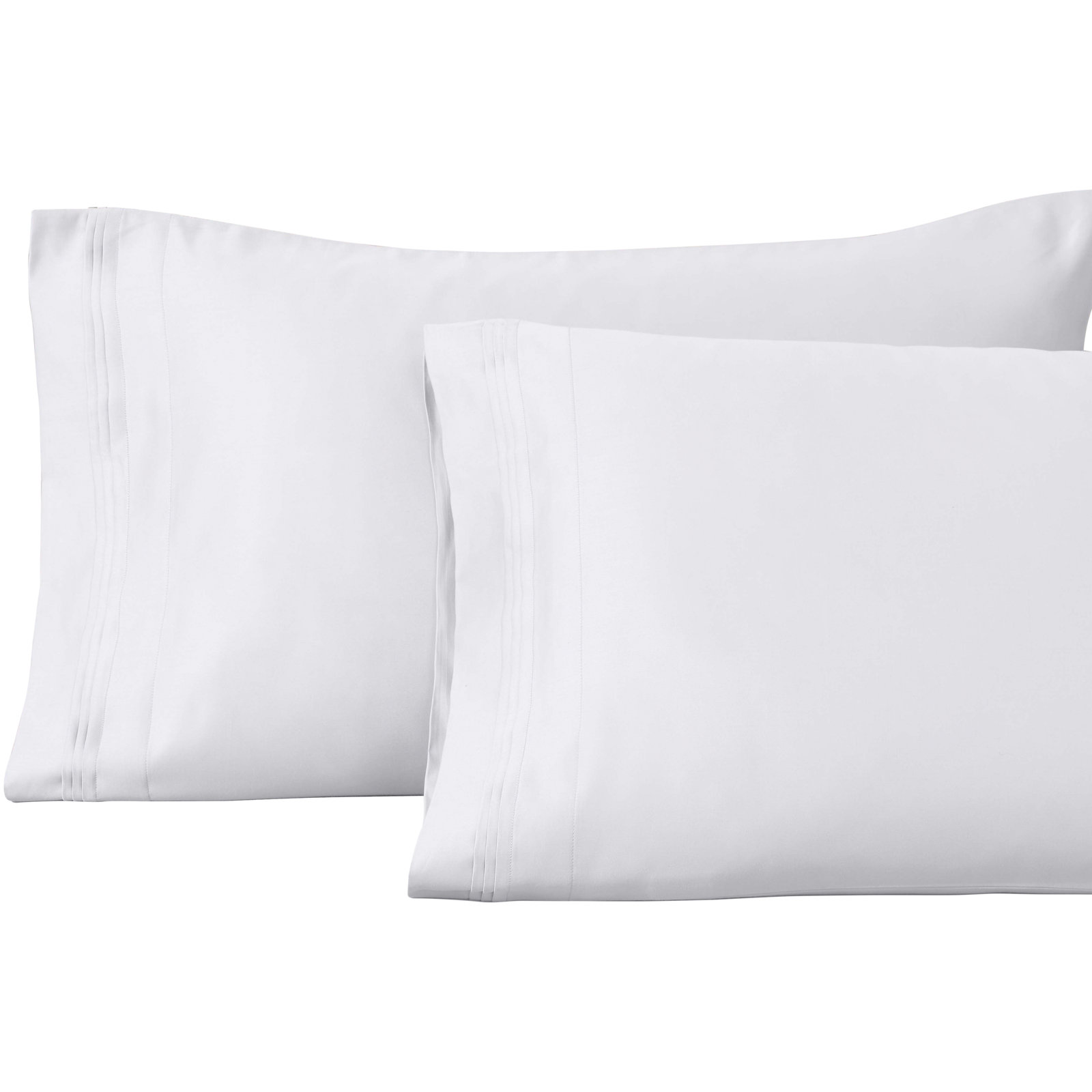 Arling Cotton Pillowcase, White, Standard Pillowcase