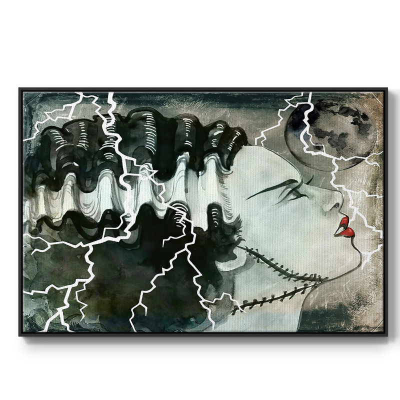 Scream Queens I, reproduction d'art sur toile, H 25 po x l 37 po x P 2 po, Noir