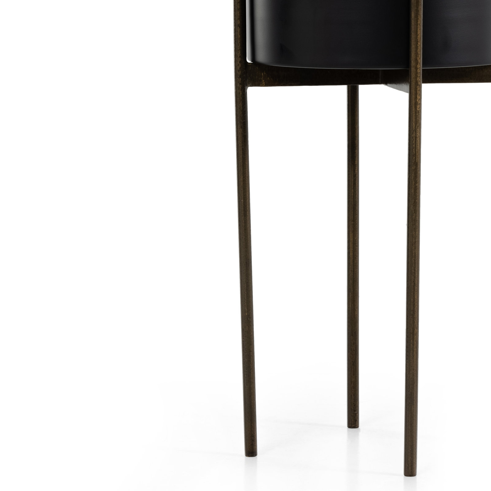 Brinley Pot Planter, 26" H x 15" W x 15" D, Dark Brass-Finished
