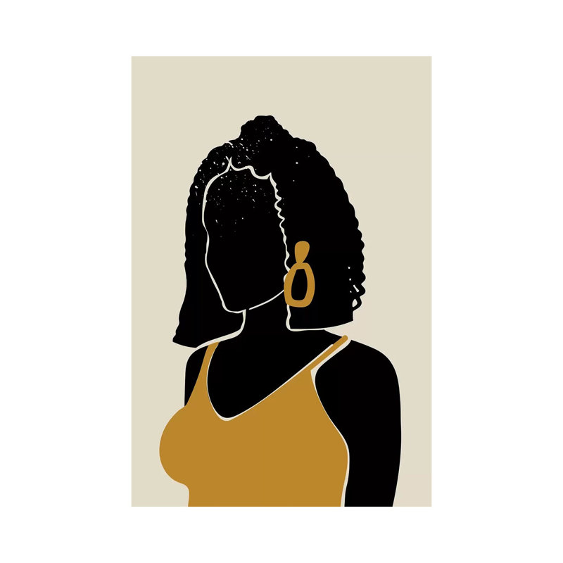 «Black Hair Xi» par Domonique Brown, impression sur toile tendue, H 18 po x l 12 po x 1,5 po
