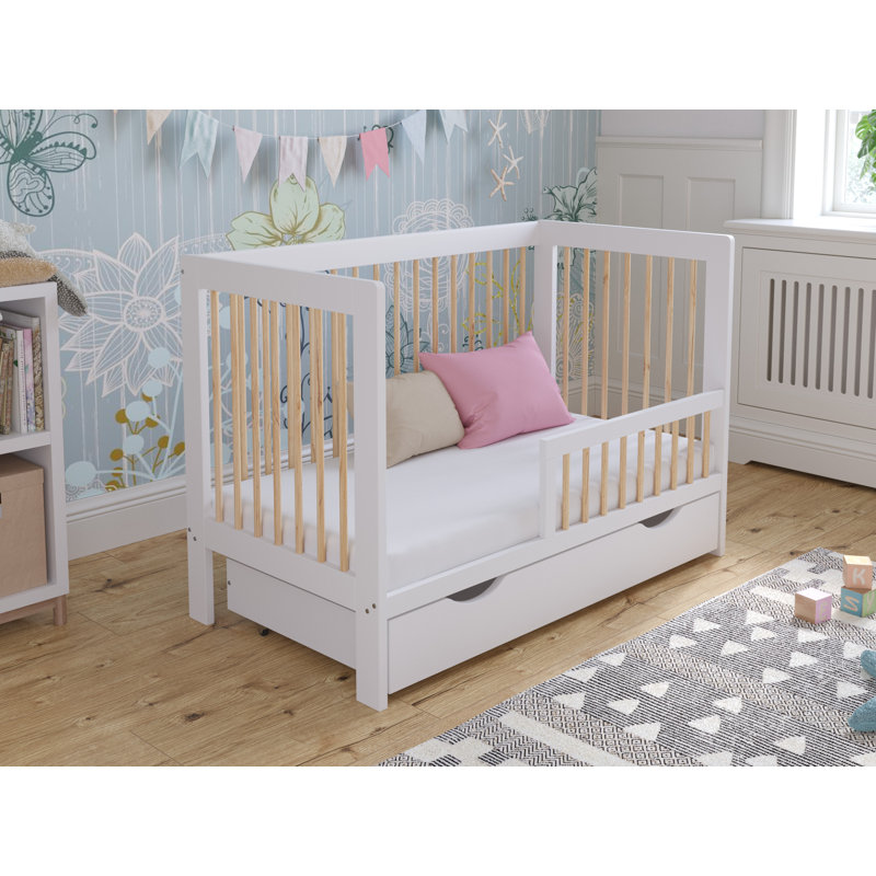 Aedel Cot Bed, White/Pine