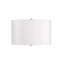 Lampe de table rétro 27 po en métal avec finition argentée, abat-jour en lin blanc