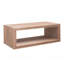 Table basse rustique à bords perlés rustique - 47,6 po avec tablette de rangement ouverte, style campagne moderne-1739683641