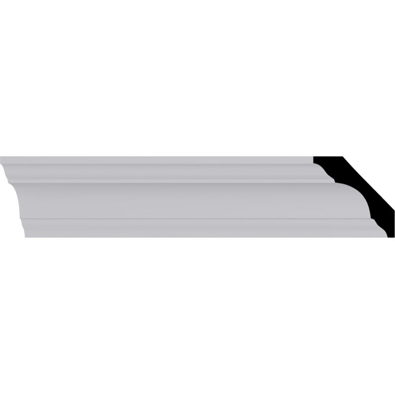 Primed White Polyurethane Traditional Crown Moulding 94.5"