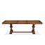 Ensemble de table de salle à manger 9 pièces Xtenczar comprenant une table rectangulaire et 8 chaises en tissu de polyester bleu marine, 44 x 100 pouces, noyer antique-751210792