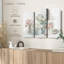 «Farmhouse Florals», 3 pièces sur toile-98563241