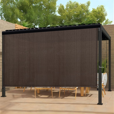 Outdoor Semi Sheer Roll-Up Shade