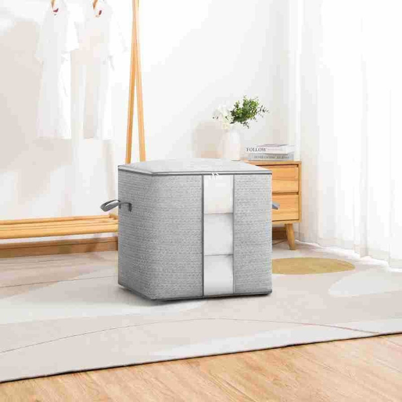 Sac de rangement à fermeture à glissière pour vêtements avec fenêtre transparente, H 18,9 po x l 18,9 po x P 17,32 po