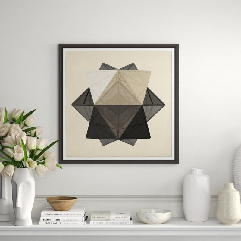 Translucent Form 3' Framed Graphic Art Print on Glass