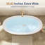 Baignoire îlot 180 x 89 cm en résine de pierre avec trop-plein et bonde rétractable-110853032