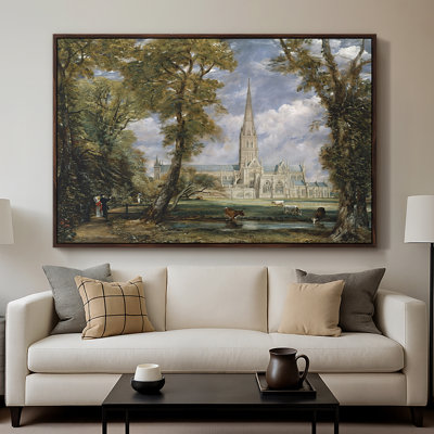 Salisbury Cathedral from the Bishop's Grounds, c. 1825-John Constable-Framed Gallery Wrapped Canvas