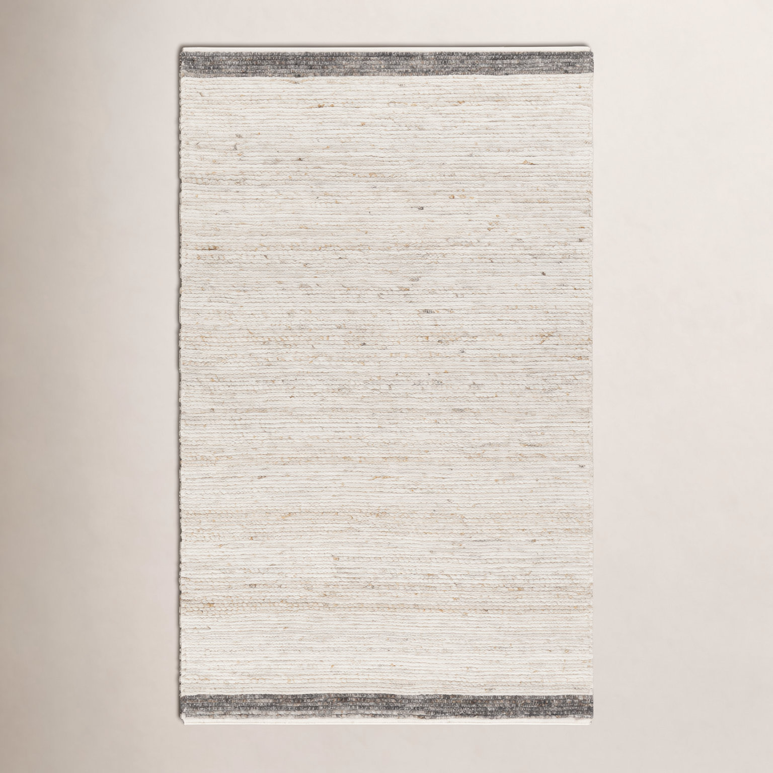 Mecit Hand-Woven Cream Rug, Rectangle 6' x 9'
