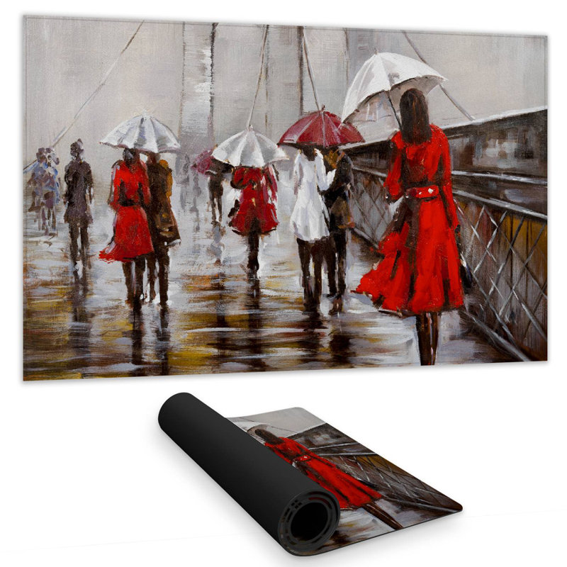 Walk on the brooklyn bridge - 14.00"x24.25" Desk mat
