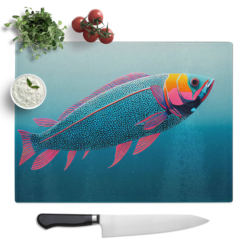 Swimming Fish Vol.3  Glass Chopping Board