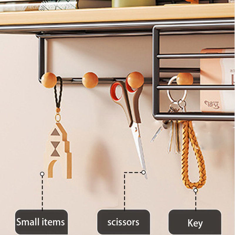 Zubin 2 Piece Accent Shelf, Black, Black