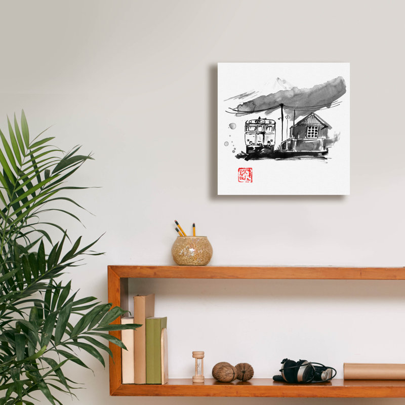 «Train Station» par Pechane, H 12 po x l 12 po x P 0,75 po
