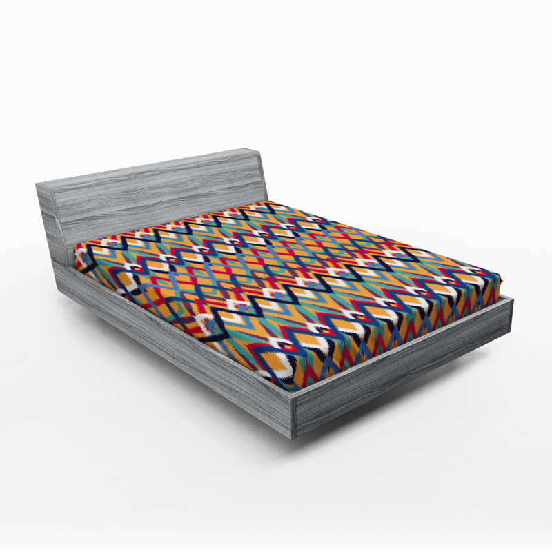 Microfiber Chevron Fitted Sheet, Full Fitted Sheet