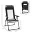 2 chaises de jardin pliantes, à angle réglable, pour le jardin, la cour, la pelouse, 2 chaises de camping noires, une chaise longue d'extérieur avec dossier, un rangement compact amovible