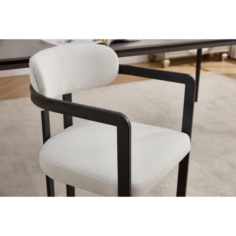 Chaises de salle à manger rembourrées élégantes, Beige