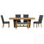 Ensemble de table de salle à manger extensible 6 pièces avec banc et 4 chaises rembourrées-373007961-373007962