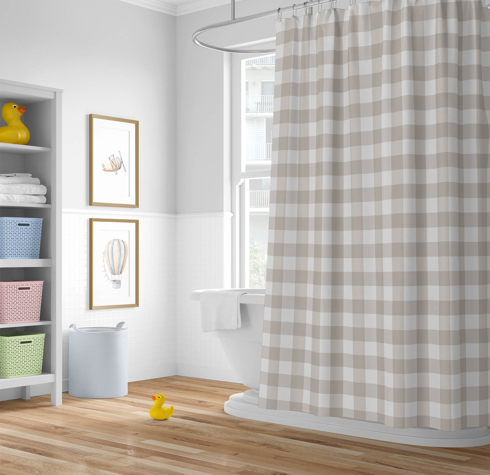 Christopher's Corner Proper Gingham Shower Curtain Wayfair