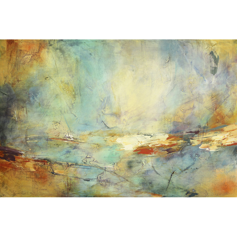 Eternidad - Painting, 20 cm H x 30 cm W, Black Floater Framed