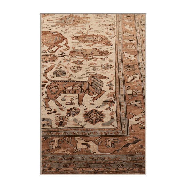 Tapis brun lavable à la machine, Tapis de couloir 2 pi x 5 pi