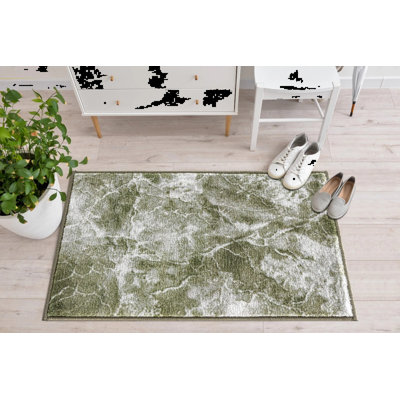 Abstract and Marble Shaggy Area Rug