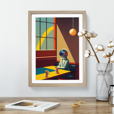 Astronaut In The Cafe - Single Picture Frame Print