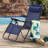 Set of 2 Zero Gravity Lounge Chairs, Folding Reclining Patio Chairs with Cup Holder & Headrest-1938100987