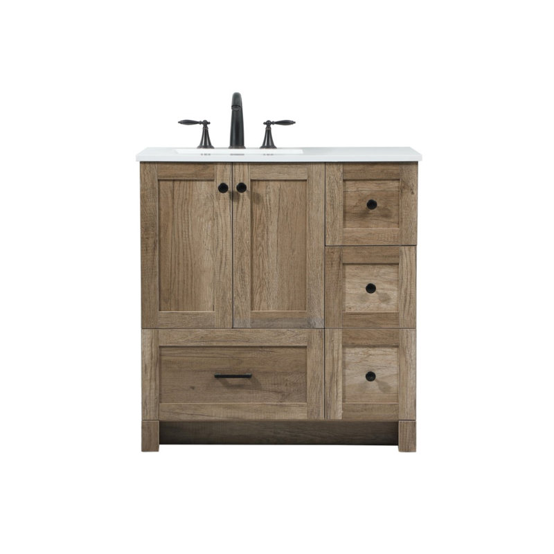 Ensemble de meuble-lavabo simple 32 po Soma, Chêne naturel