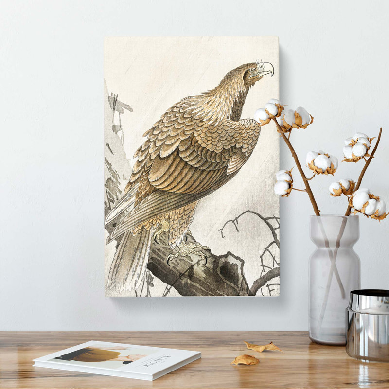 Eagle On A Tree Branch by Pierre-Joseph Redoute - Wrapped Canvas Painting, 76cm H x 50cm W x 3cm D