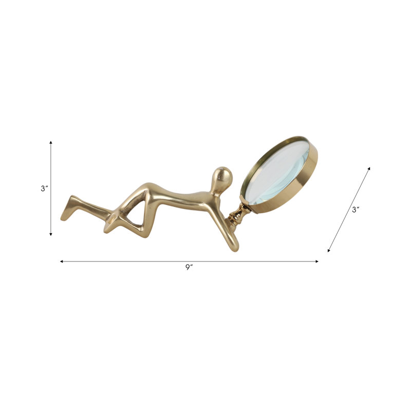 9" Adams Magnifying Glass, Gold