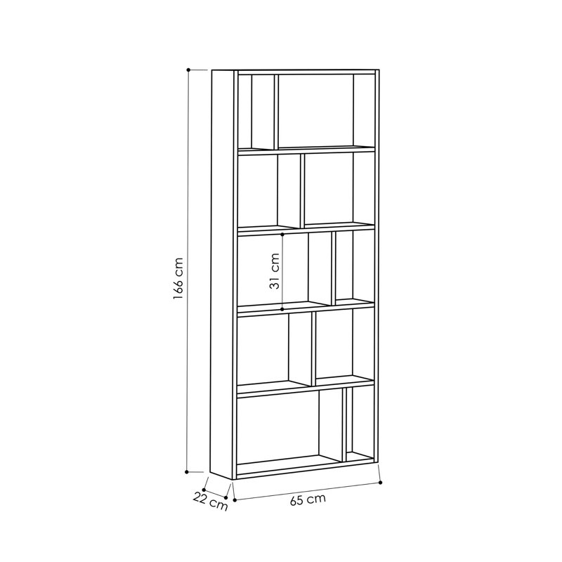 Geometric Bookcase, White
