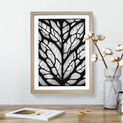 Monochrome Leaves No.3 - Framed Print