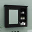 Armoire murale de rangement de salle de bain murale, armoire à pharmacie 30 po x 28 po avec porte miroir et étagère personnalisable-1533942712