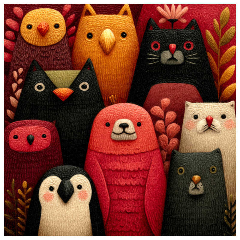 Cute Animal Illustrations Bath Mat, 34in W x 21in L