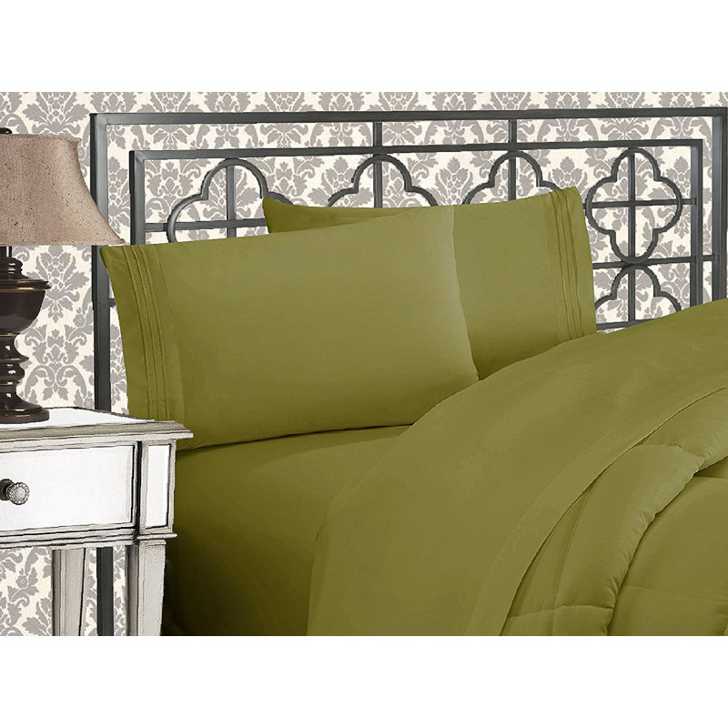 Microfiber Sheet Set, Green, King