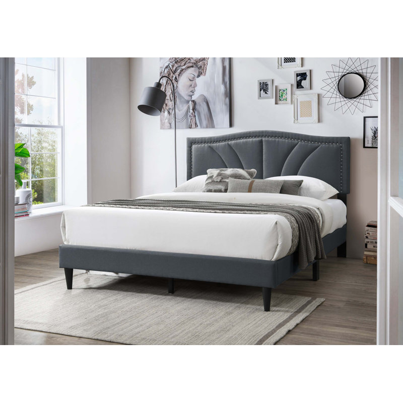 Cadre de lit tête de lit moderne moderne en tissu de jute