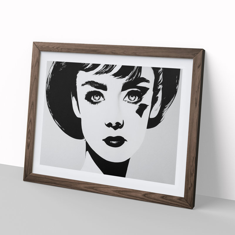 Woman - Framed Print, 34cm H x 46cm W, Walnut Framed