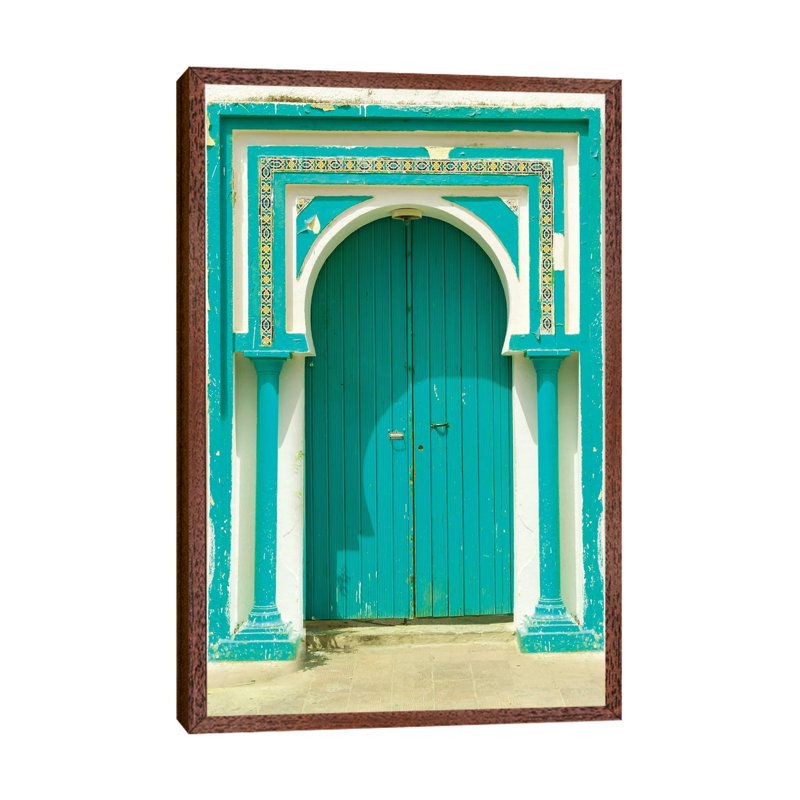 Tunisia Door by Danita Delimont - Print on Canvas, 101.6 cm H x 66.04 cm W, Classic Brown Wood Framed