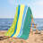 Coram Mira Striped Cotton Fuzzy Velour Terry Large Oversized Beach Towel-1862168117