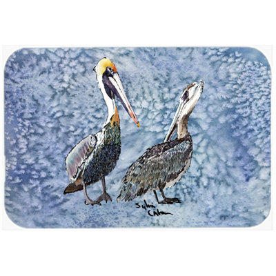 Caroline's Treasures Double Trouble Pelicans Glass Cutting Board