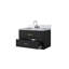 Meuble-lavabo simple blanc 30 po X P 22 po D, dessus en marbre de Carrare et ensemble de robinet-117825076