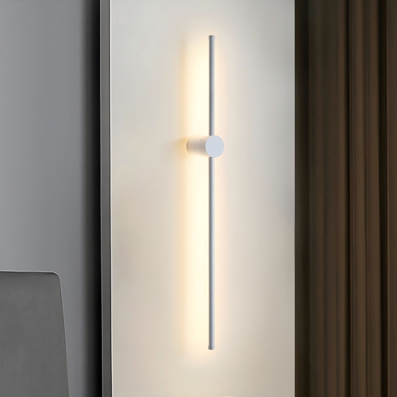 LED wall light white - modern 5W hallway lamp warm white 3000K swivel wall lighting for hallway, staircase, bedroom, living room, children's room