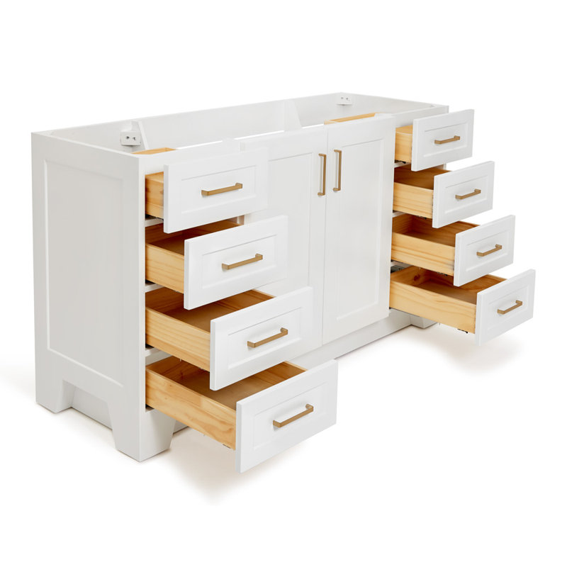 60" Single Bathroom Vanity Base Only, White